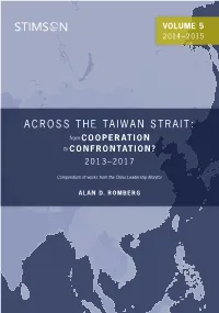 ACROSS the TAIWAN STRAIT: from COOPERATION to CONFRONTATION? 2013–2017