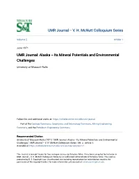 Alaska -- Its Mineral Potentials and Environmental Challenges