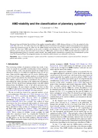 AMD-Stability and the Classification of Planetary Systems
