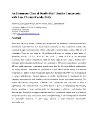 An Enormous Class of Double Half-Heusler Compounds with Low Thermal Conductivity