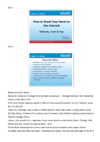 How to Break Your Band on the Internet
