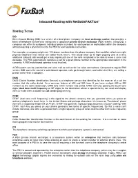 Inbound Routing with Netsatisfaxtion© Routing Terms