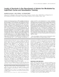 Levels of Serotonin in the Hemolymph of Aplysiaare Modulated by Light
