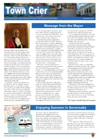 Message from the Mayor Enjoying Summer in Sevenoaks