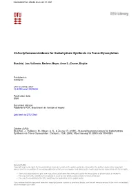 N-Acetylhexosaminidases for Carbohydrate Synthesis Via Trans-Glycosylation
