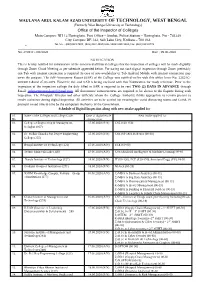 NOTIFICATION-Digital Inspection of Affiliated Colleges -09-06-2020