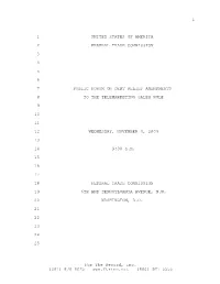Public Forum on Proposed Debt Relief Amendments Transcript