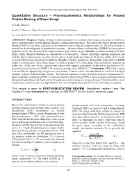 Quantitative Structure–Pharmacokinetics Relationships