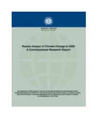 Russia: the Impact of Climate Change to 2030 a Commissioned Research Report