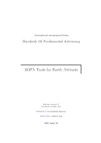 SOFA Tools for Earth Attitude