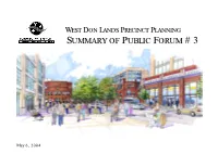 Summary of Public Forum