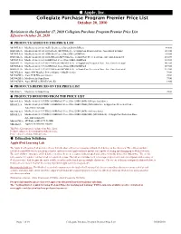 10/20 CPP Price List