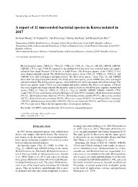 A Report of 11 Unrecorded Bacterial Species in Korea Isolated in 2017