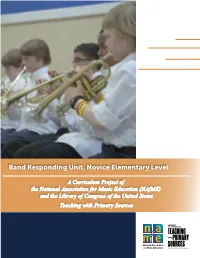 Band Responding Unit, Novice Elementary Level