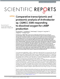 Comparative Transcriptomic and Proteomic Analysis of Arthrobacter Sp