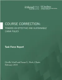 Course Correction: Toward an Effective and Sustainable China Policy