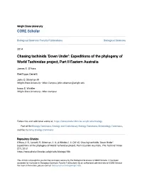 Expeditions of the Phylogeny of World Tachinidae Project, Part II Eastern Australia