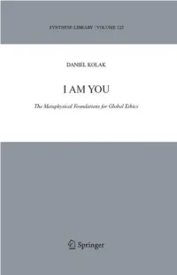 I Am You: the Metaphysical Foundations for Global Ethics