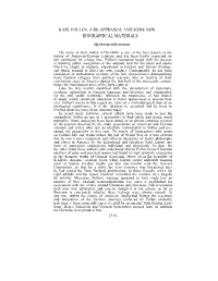 Karl Follen: a Re-Appraisal and Some New Biographical Materials