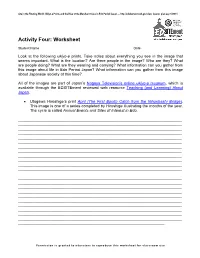 Life in the Floating World: Worksheet 2 Download File (PDF)