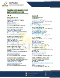 List of Hotels