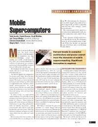 Mobile Supercomputers