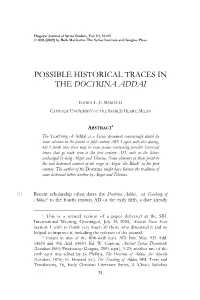Possible Historical Traces in the Doctrina Addai