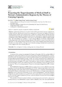 Projecting the Target Quantity of Medical Staff in Taiwan's Administrative Regions by the Theory of Carrying Capacity