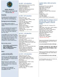 SVRA GROUP 8 Description and Class List
