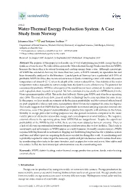 Water-Thermal Energy Production System: a Case Study from Norway