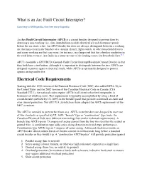Arc Fault Circuit Interrupter Explained