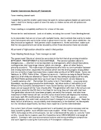 Charter Commission Survey #1 Comments Town Meeting Doesnt Work I Would Like to See the Charter Commission Be Open to Various