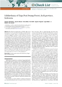 Check List Biodiversity Data