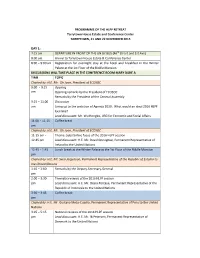 Programme and List of Participants