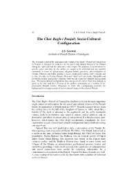 The Char Bagh-I Panjab: Socio-Cultural Configuration