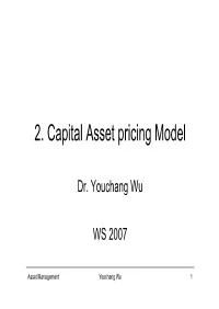 2. Capital Asset Pricing Model