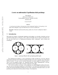 A Note on Unbounded Apollonian Disk Packings