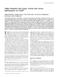 Airway Inflammation Via Ubch7 Ndfip1 Regulates Itch Ligase Activity