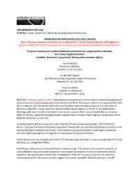 FOR IMMEDIATE RELEASE CONTACT: Joyce Linehan 617-282-2510, Joyce@Ashmontmedia.Com