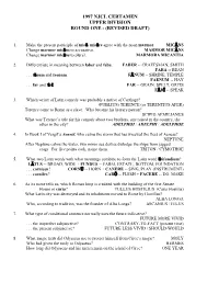 1997 Njcl Certamen Upper Division Round One - (Revised Draft)