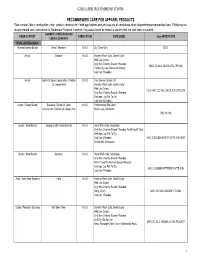 Care Label Recommendations