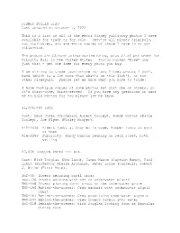 DISNEY STILLS LIST Last Updated on October 7, 2020 This Is a List of All