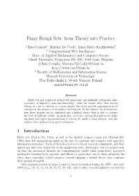 Fuzzy Rough Sets: from Theory Into Practice