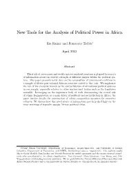 New Tools for the Analysis of Political Power in Africa
