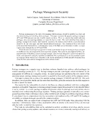Package Management Security