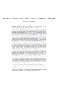 Recent Activity at Nyiragongo and Lava-Lake Occurrences