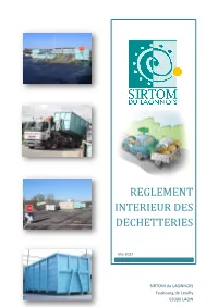 Reglement Interieur Des Dechetteries