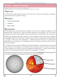 Activity - Sunspot Tracking