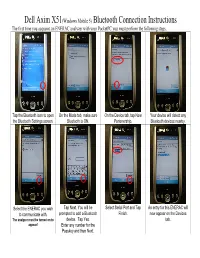Dell Axim X51(Windows Mobile 5) Bluetooth Connection Instructions