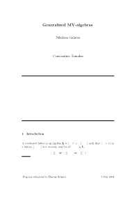 Generalized MV-Algebras
